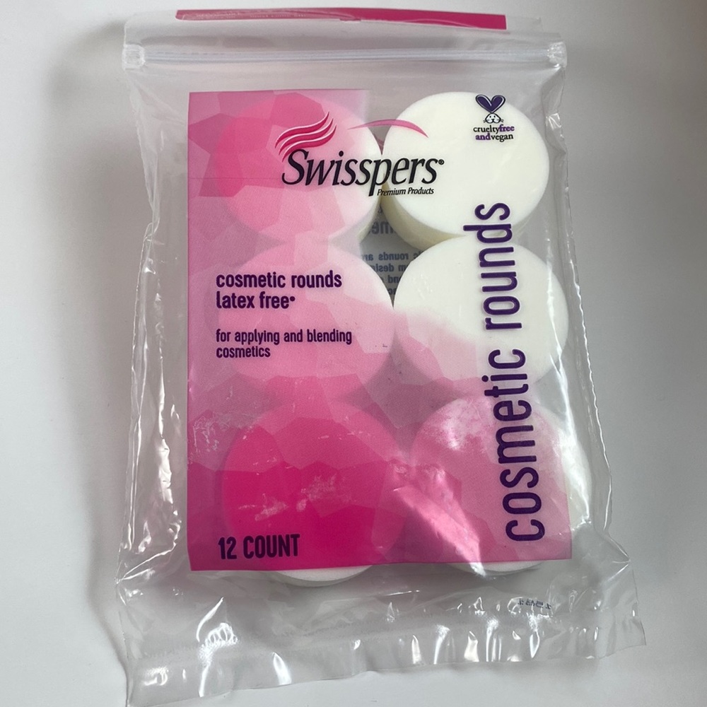 Swisspers cosmetic rounds latex free, 12 count